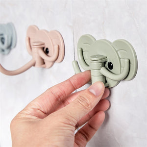 1pcs Cute elephant wall sticky hooks kitchen bathroom hanger