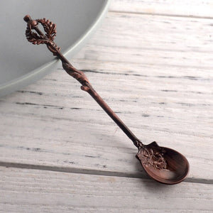 Alloy Retro Thistle Leaves Coffee Spoon Creative