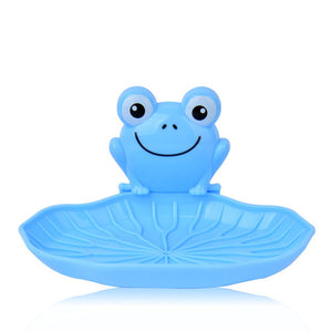 Cute Plastic Wall Mounted Frog Shaped Soap Dish Organizer